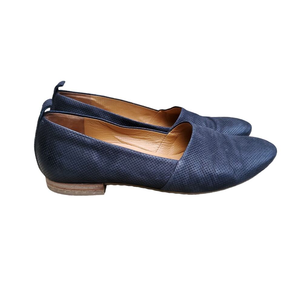 Paul Green Soft Black Perforated Leather Slip On Shoes Sz UK 4 US 6